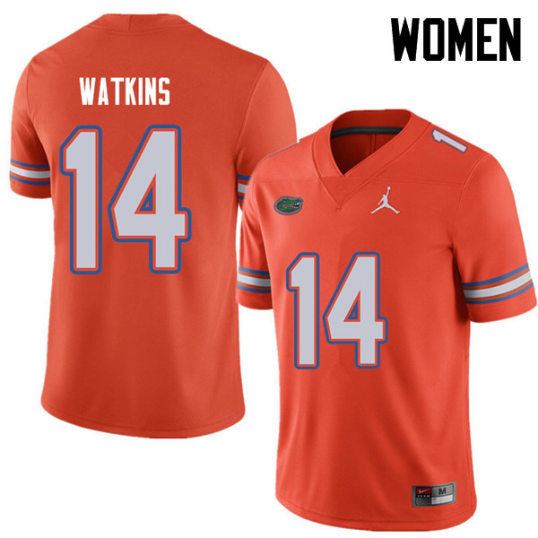 Jordan Brand Women #14 Justin Watkins Florida Gators College Football Jerseys Sale-Orange